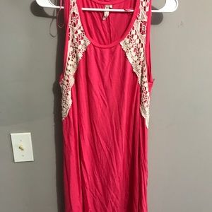 Red camel coral dress